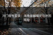 冷门暗号实录：海角破解版论坛地图揭秘