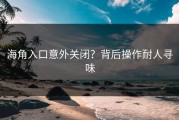 海角入口意外关闭？背后操作耐人寻味