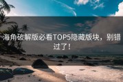 海角破解版必看TOP5隐藏版块，别错过了！