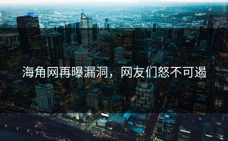 海角网再曝漏洞，网友们怒不可遏