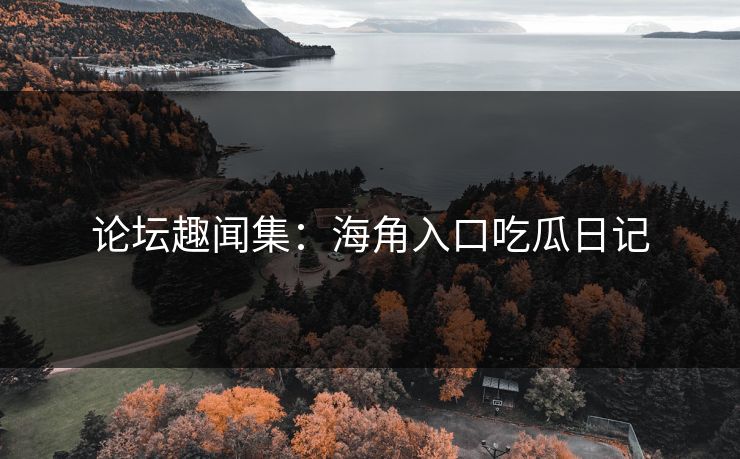 论坛趣闻集：海角入口吃瓜日记