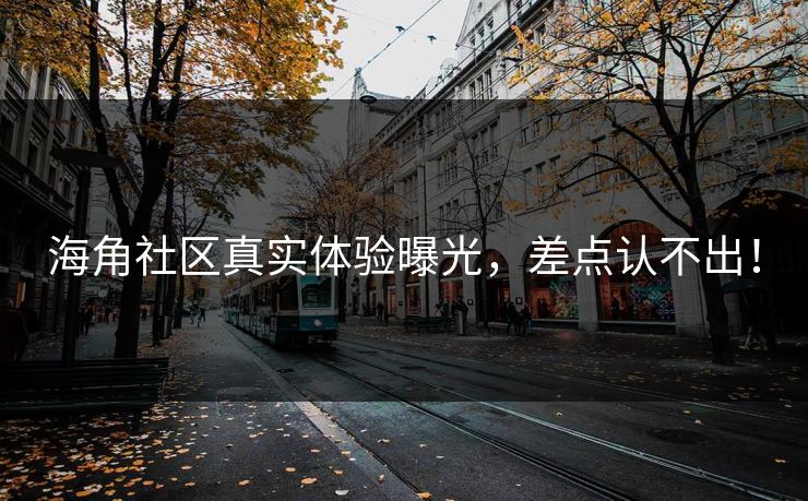 海角社区真实体验曝光，差点认不出！