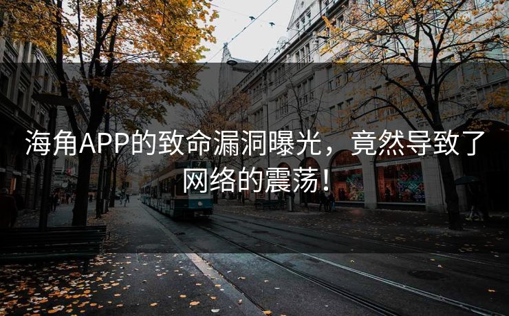 海角APP的致命漏洞曝光，竟然导致了网络的震荡！