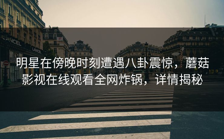 明星在傍晚时刻遭遇八卦震惊，蘑菇影视在线观看全网炸锅，详情揭秘
